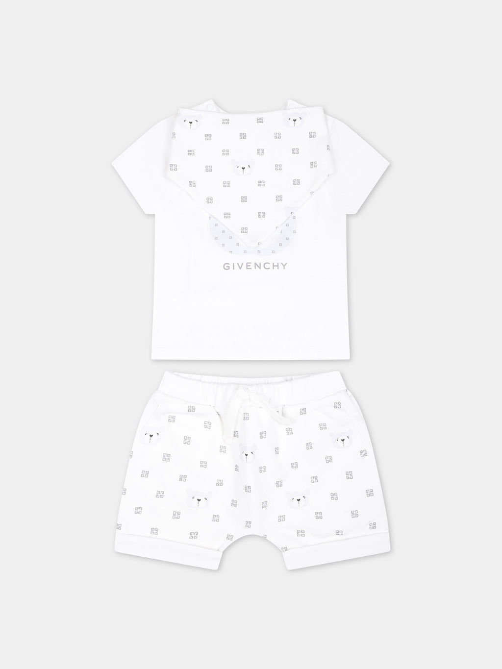 White set for babies with logo